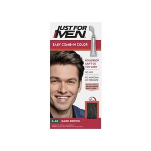 Just For Men HAIR COLOR DARK BROWN A-45 EASY COMB-IN APPLICATOR NO-MIX 10-Min